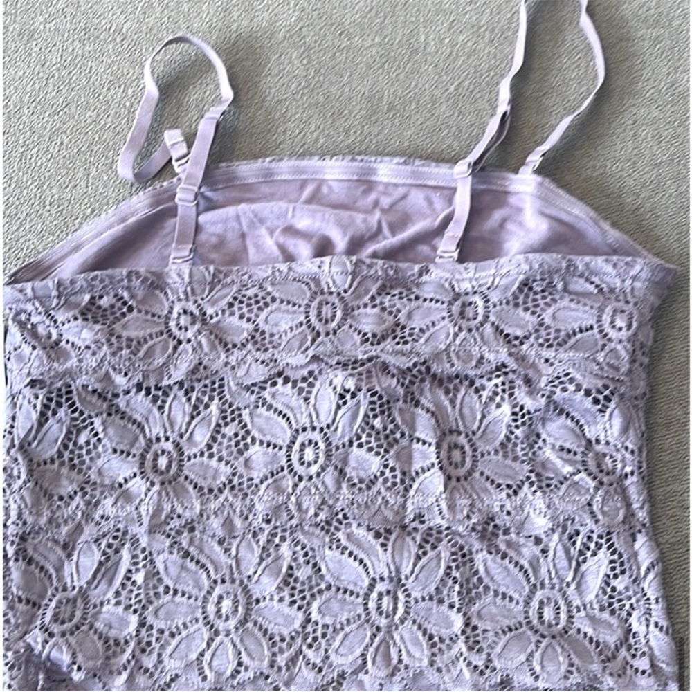 NWT SO Bandeau Pretty Little Layers Sexy Muted Lavender Lace Bralette/cami Sz M - Picture 4 of 5